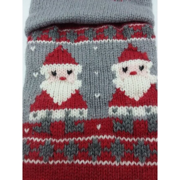 Pottery Barn Kids Peanut Natural Fair Isle Santa Wool Stocking Christmas Xmas - Picture 5 of 16